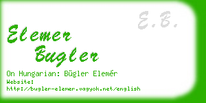 elemer bugler business card