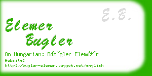 elemer bugler business card